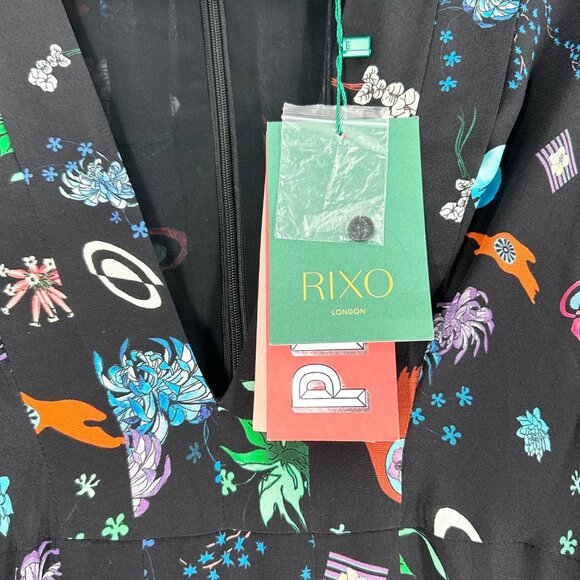 NWT Rixo London Camellia Split Hem Dress in Space Age - Picture 8 of 10